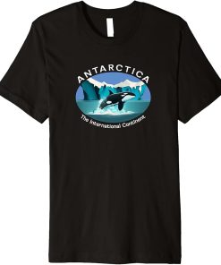 Antarctica Orca Whale Iceberg Cool Antarctic Souvenir Premium T-Shirt