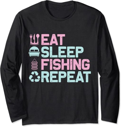 Fishing Rods Lovers | Funny Fishing Sayings | Funny Fishing Long Sleeve T-Shirt